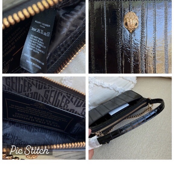 KURT GEIGER LONDON NWT Patent leather Shoreditch Shoulder Pochette Bag - Picture 10 of 16